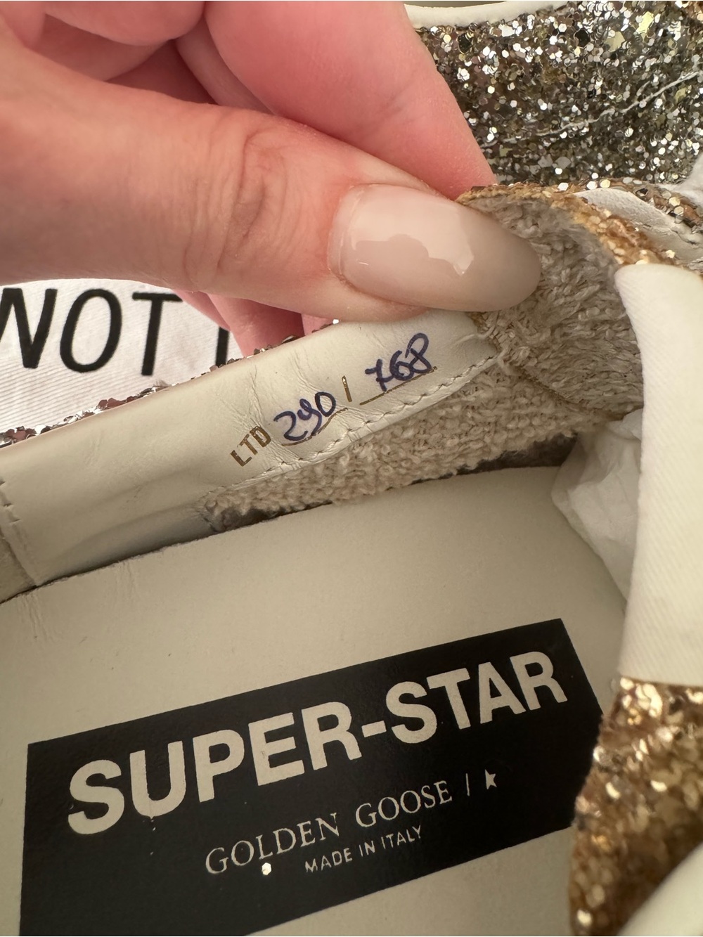 Golden Goose Superstar Bicolor Glitter Sneakers - Picture 7 of 9